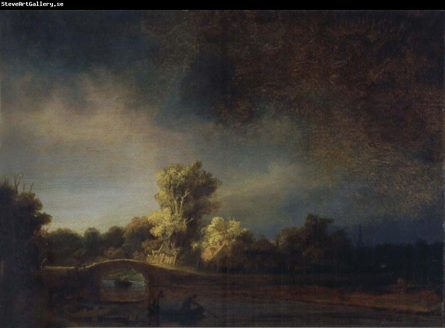 REMBRANDT Harmenszoon van Rijn Landscape with a Stone Bridge